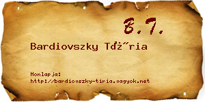 Bardiovszky Tíria névjegykártya